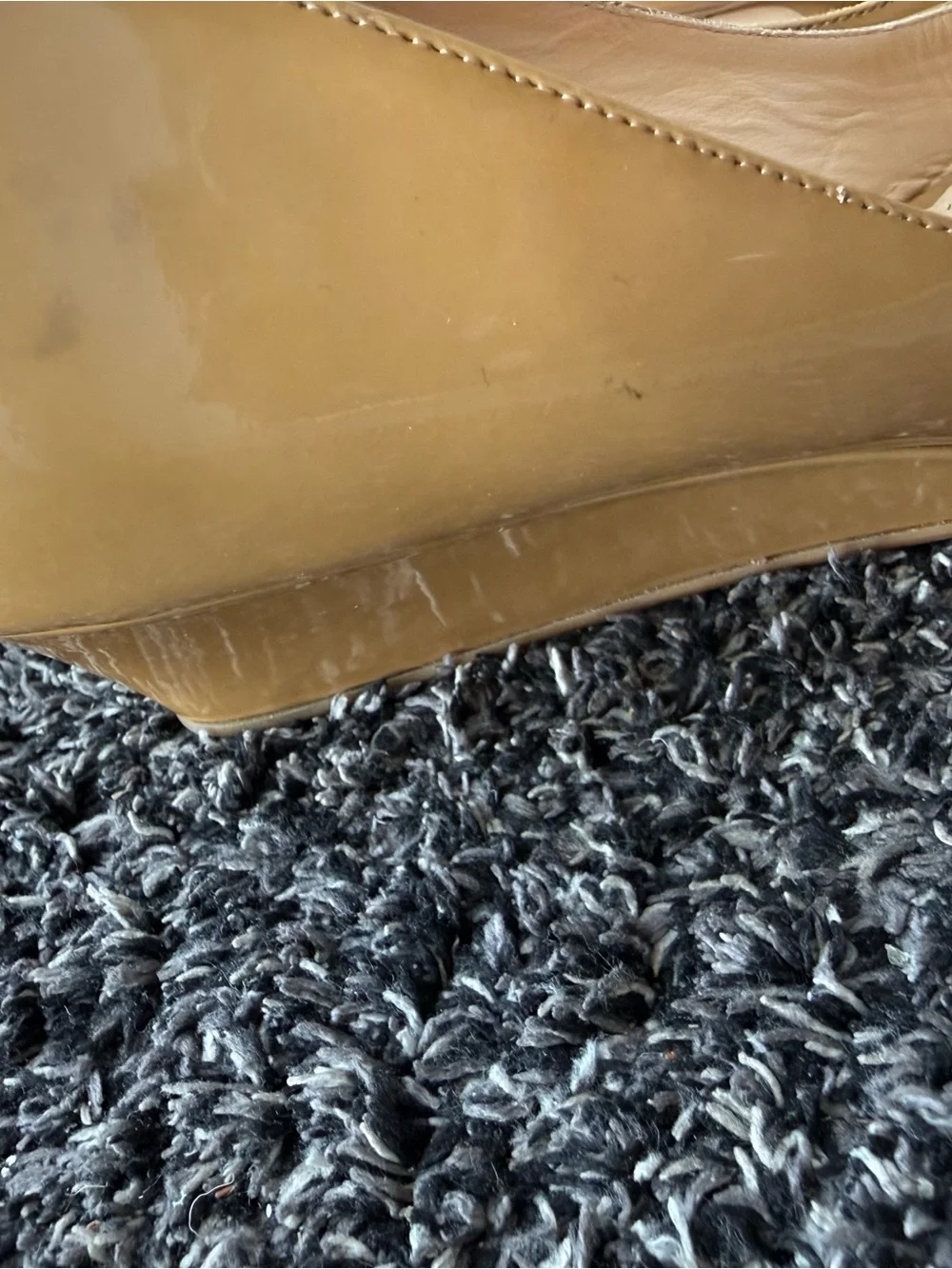 kate spade Patent Leather Ballet Flats in Tan/Mustard